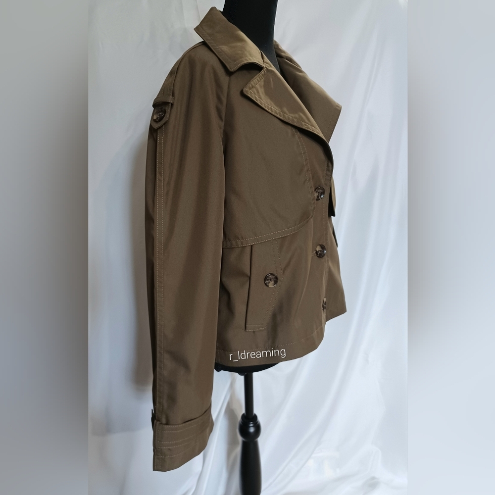 NWT New Heritage Olive Short Trench Jacket Size Small By Banana Republic Factory - Picture 3 of 11